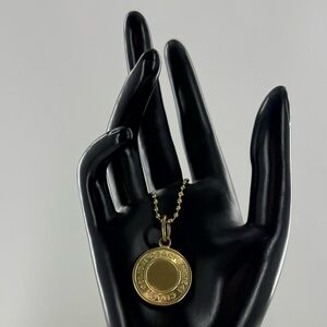 Coach Gold Round Bag Tag